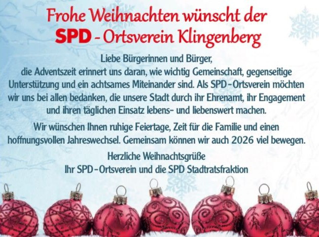 SPD Frohe Weihnachten